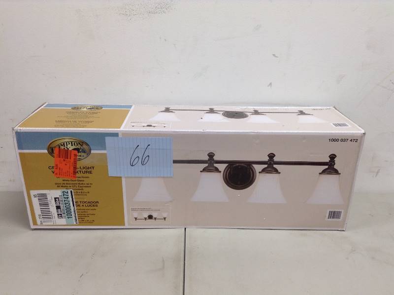 Hampton Bay 4 Light Vanity Light Fixture never used