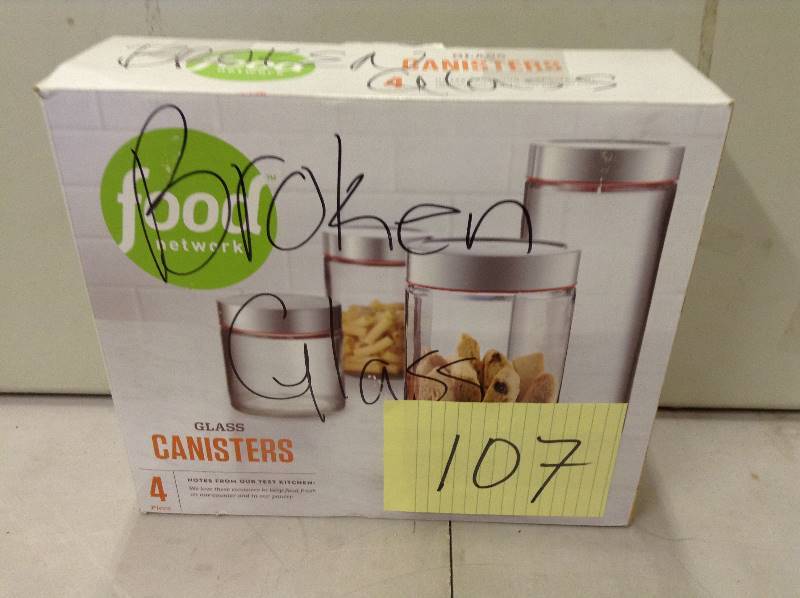 Food Network 3 Glass Canisters