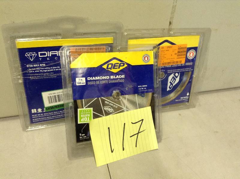 Lot of 3 QEP Diamond Blade 7 in