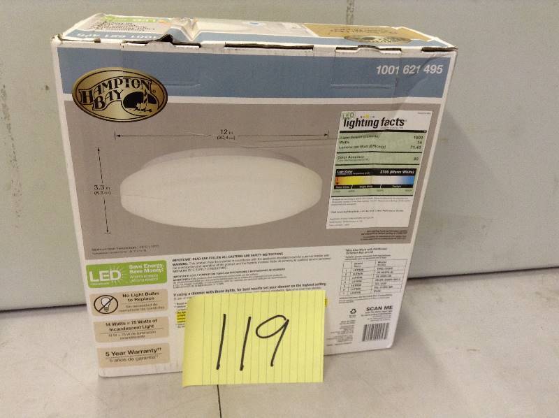 Hampton Bay 12 in Small Flushmount LED