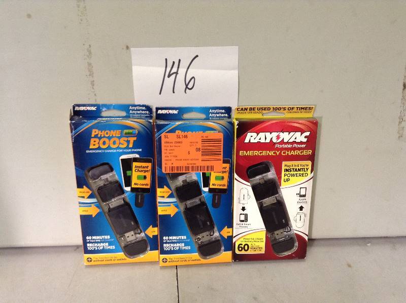Lot of 3 emergency chargers