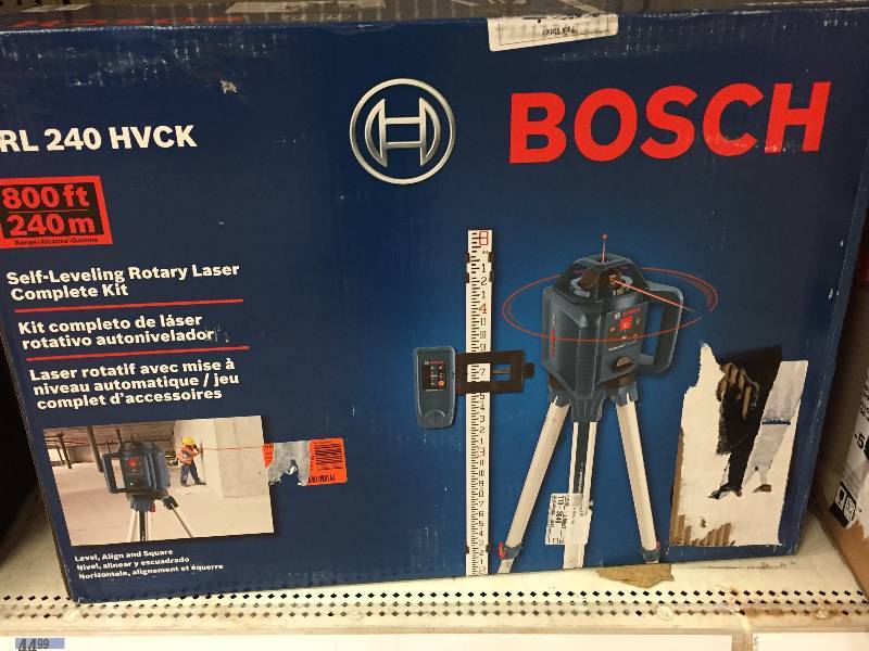 Bosch 800 ft. Self-Leveling Rotary Laser Level  Kit Never Used
