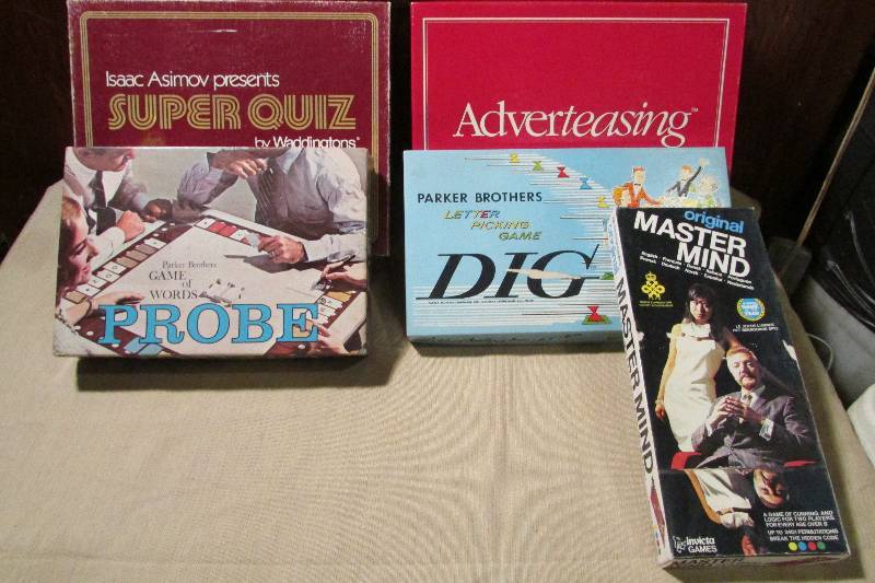 Lot of 5 Vintage Board Games