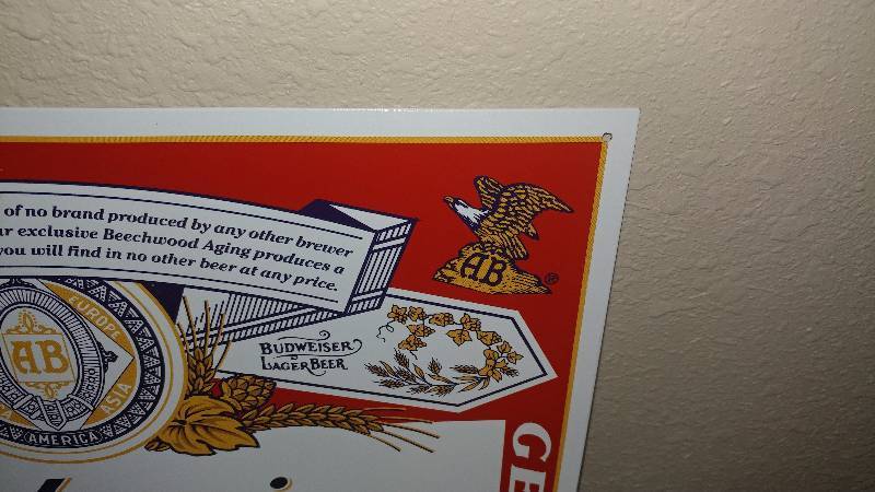 Metal Budweiser Sign