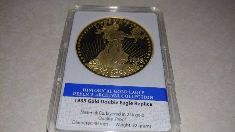1933 Gold Double Eagle Medallion (Rep)