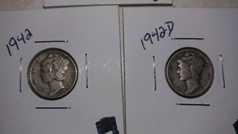 Lot of 3 - 1942 Mercury Dimes