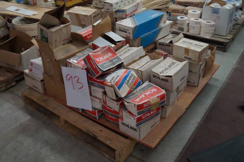 Pallet of Schlage Door Hardware