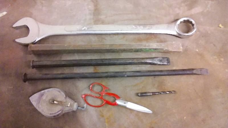 lot 9 image: 1 58 Inch Combination Wrench and Misc. Tools