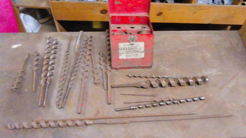 lot 23 image: Various Drill Bits (approx. 20) and Box with additional Bit and Holder