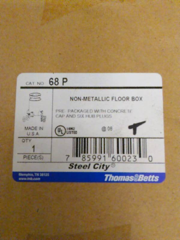 lot 28 image: Non-metallic Floor Box (2) New in Box