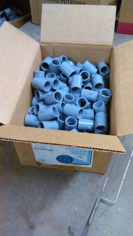 lot 51 image: PVC Electrical Conduit Fittings, � in. couplings, approx. 150, by CertainTeed, Model 59601