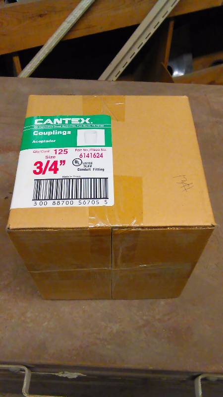 lot 54 image: PVC Cantex Couplings, � in. New in Box, Qty. 125