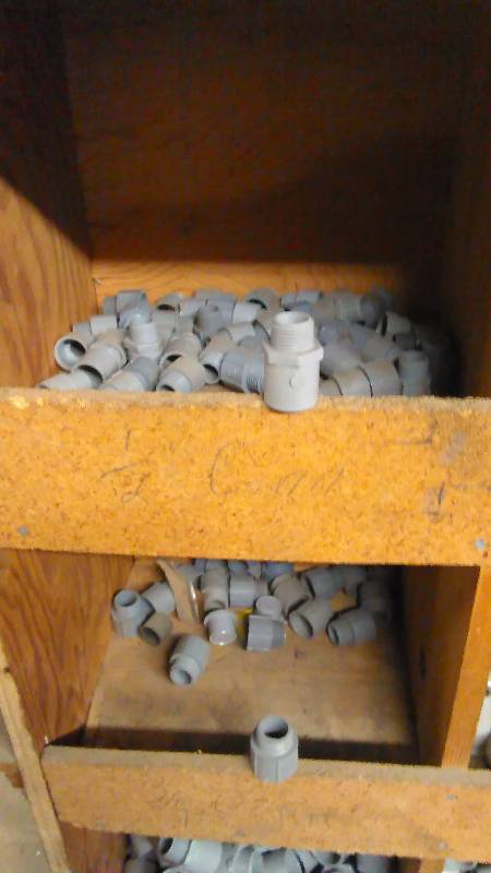 lot 55 image: � and � inch threaded PVC Connectors � See pictures for full detail