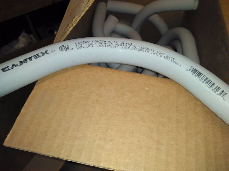 lot 77 image: Cantex, � inch, 90-degree bend, Qty. 35