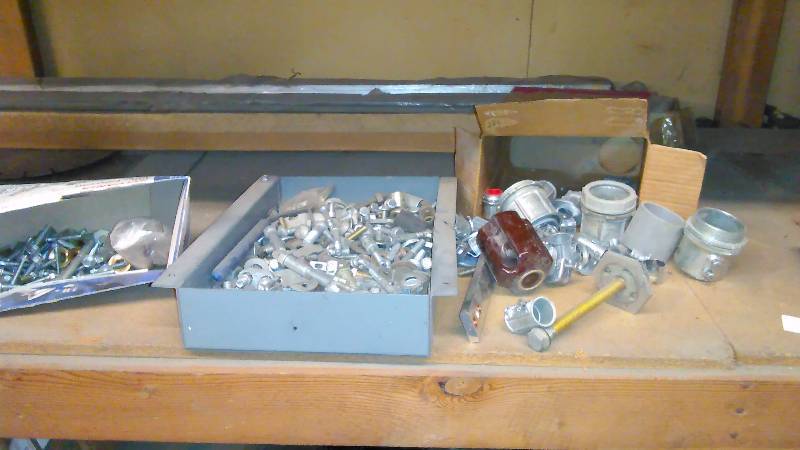 lot 89 image: Misc.  Conduit, nuts, bolts, screws