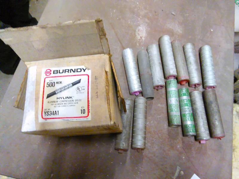 lot 97 image: Burndy Hy Link Aluminum Compression Splicer Qty. 13