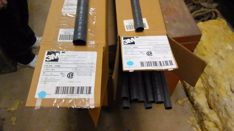 lot 108 image: 3M Heat Shrinkable Cable Sleeves Model No. 1100 x 48A (7) and 0800 x 48A (13)