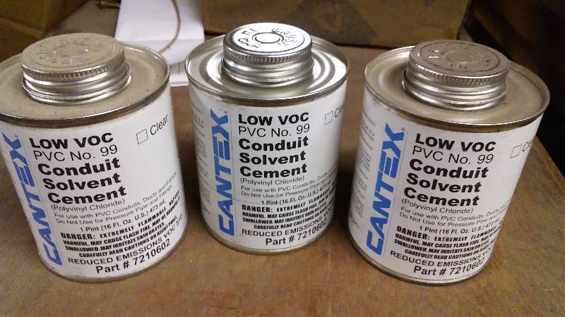 lot 124 image: Cantex Conduit Cement (3) 1 pint each