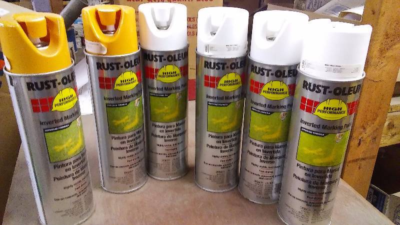 lot 127 image: Rust oleum Marking Paint (6) New