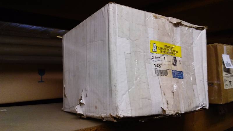 lot 132 image: Entrance Cap, clamp on type, 3.5 Inch, by Arlington Industries - New in Box