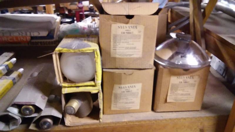 lot 147 image: Vintage Large Base Light Bulbs (8) variety of watts