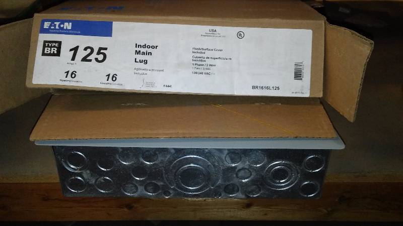 lot 161 image: Eaton 125 AMP Indoor Electrical Box Panel
