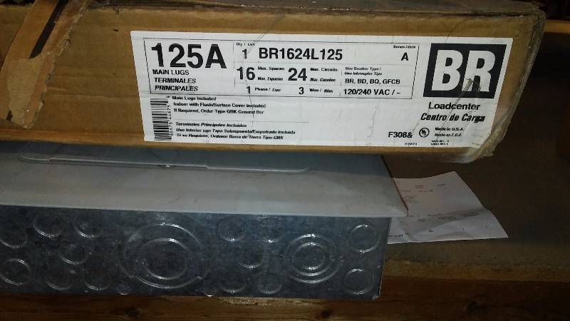 lot 162 image: Eaton 125 AMP Indoor Electrical Box Panel