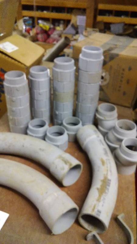 lot 171 image: 2 Inch Male Threaded Couplers, 45-degree bends