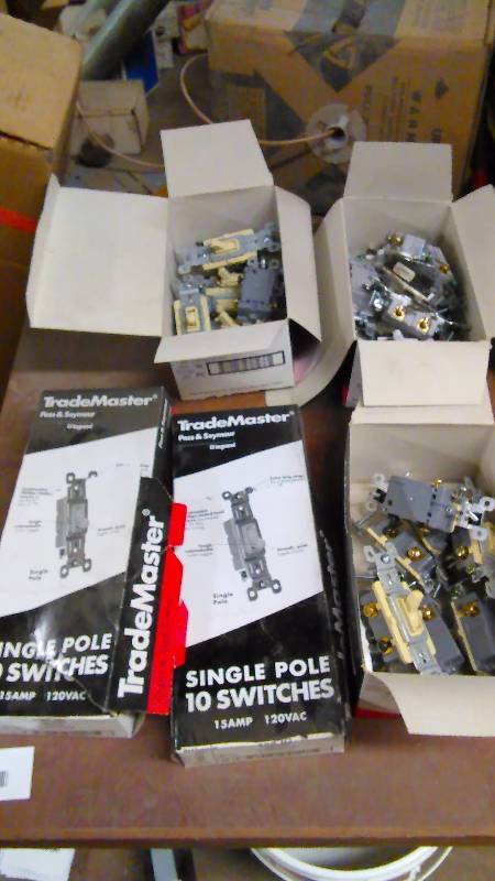 lot 188 image: Single Pole Light Switches by Trade Master (approx. 4 doz.)