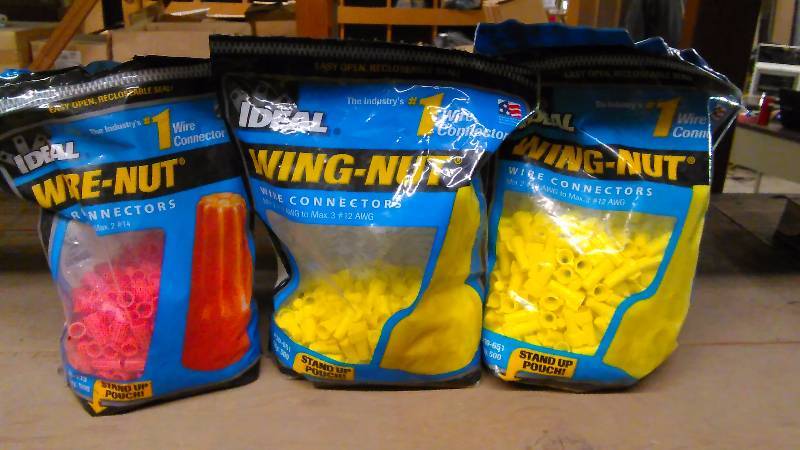 lot 201 image: Wire Nuts Yellow and Orange (approx.  1000)