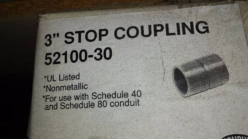 lot 156 image: 3 inch� Stop Couplings (2 cases) Qty 25 per case by Condux