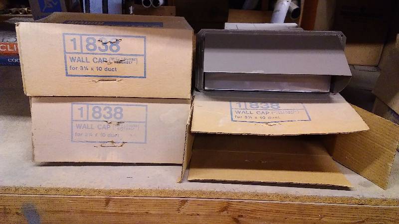 lot 221 image: Wall Caps Made by NuTone 3 � Inch X 10 Inch (3) and Phillips 74W Frosted Lamps (12)