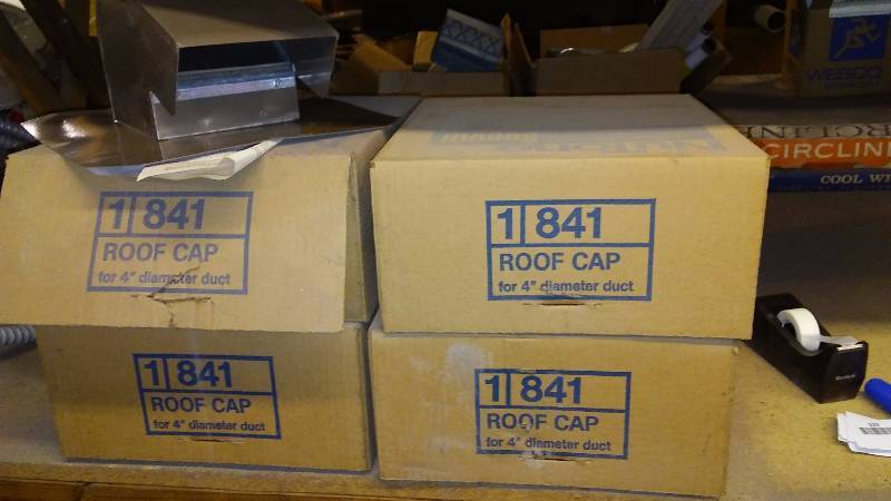 lot 222 image: Roof Caps Venting, 4 Inch Diameter (4)