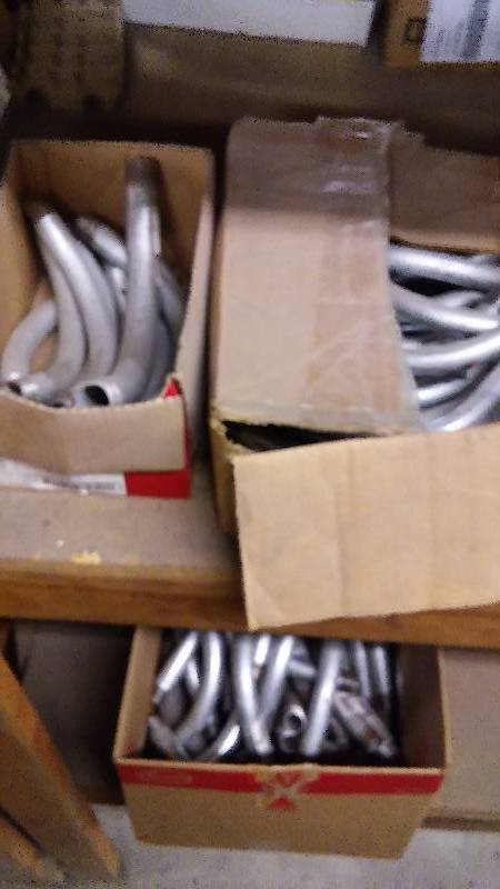 lot 231 image: � inch and � inch galvanized 90 degree elbows