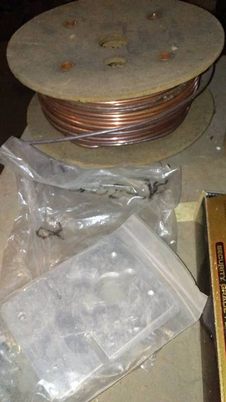 lot 289 image: Copper Tubing, Hardware, Heavy Duty Mounting Brackets, Motion Activated New in Box Light