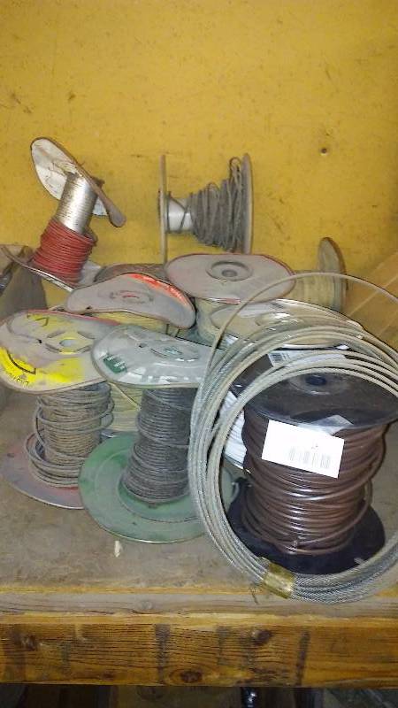 lot 325 image: Spools of Wire and (1) Spool Airline cable � See pictures for complete details