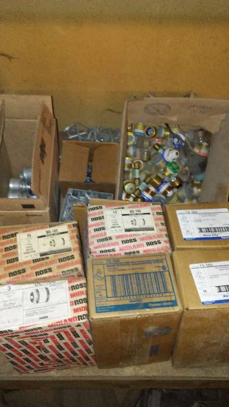 lot 328 image: Snap Straps, Galvanized, 1 and � inch, and gutter connectors