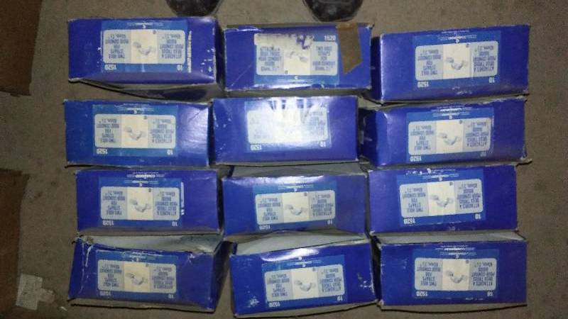 lot 338 image: 2 Hole Strap for Rigid Conduit, 2 � Inch, Boxes of 10, by Commander and Iverville (12 boxes)