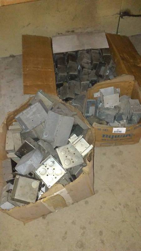 lot 340 image: Galvanized Gang Boxes, Singles, Doubles, Triples