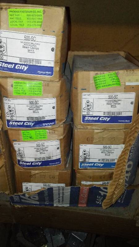 lot 341 image: Galvanized Malleable Iron Universal Beam Clamps, 50 per box (7 Boxes)