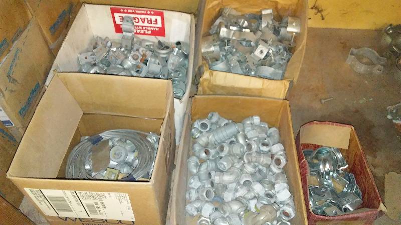 lot 345 image: Misc. Clamps and Conduit Connectors