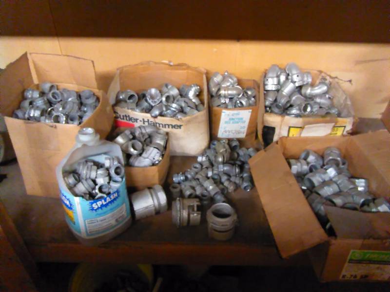 lot 377 image: Variety of Conduit Elbows and Straights, variety of sizes � see pictures for full detail.