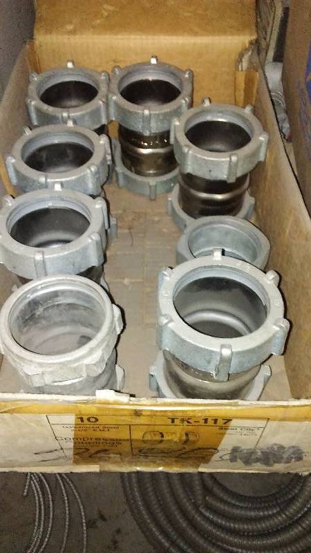 lot 410 image: 2 � Inch Galvanized Compression Couplings (7)
