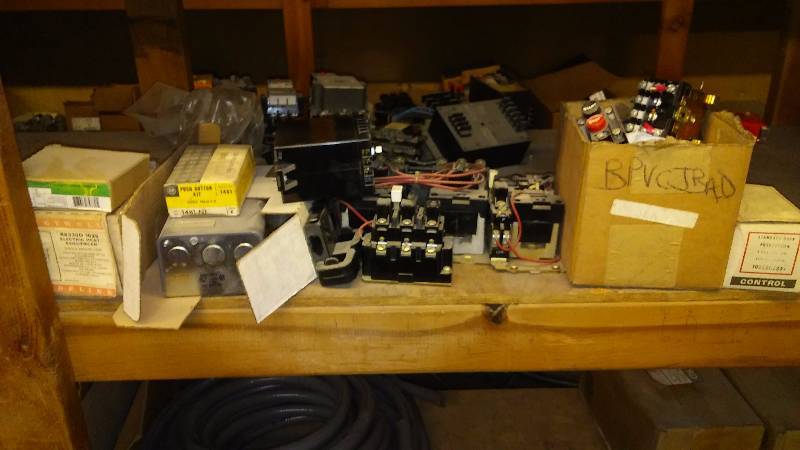 lot 444 image: Standard Duty Push Button Control, input Control, 3 phase Breakers, switch relay, electric heat sequencer