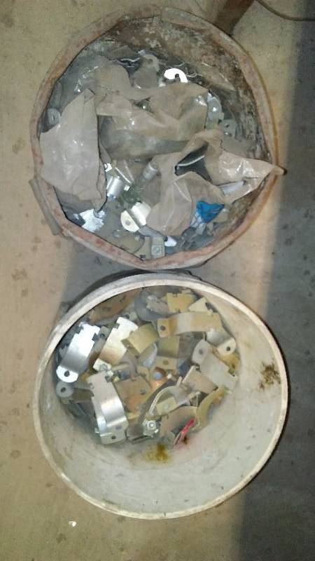 lot 450 image: Buckets of Metal Clamps (2)