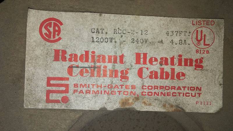 lot 453 image: Radiant Heating Ceiling Cable, 20 rolls approx.