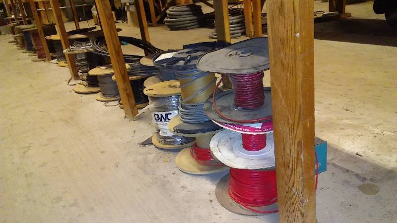 lot 457 image: Spools of Wire, Spools and Spools and Spools of Wire
