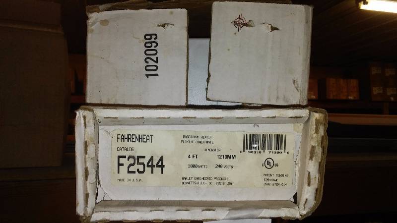 lot 467 image: 4 ft. Baseboard Electric Wall Heaters, 240 V (2)