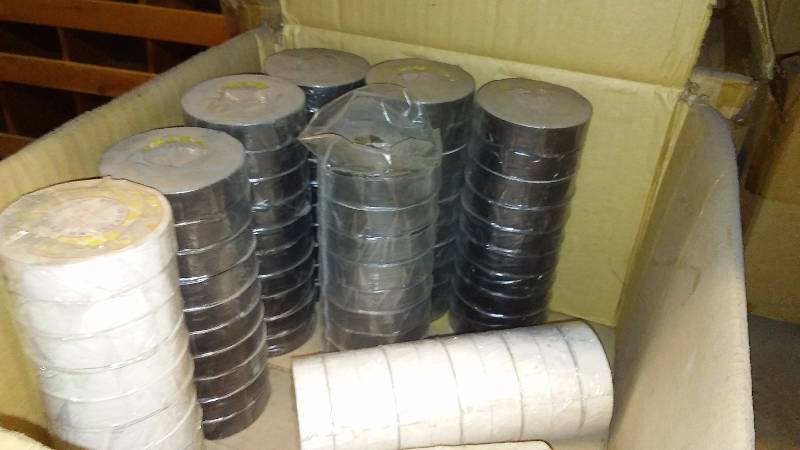 lot 472 image: Tape -Black Electrical (59) White (30)