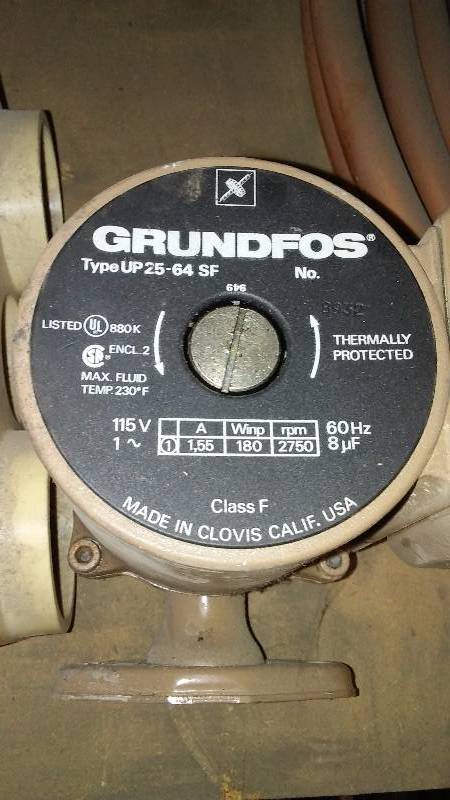 lot 517 image: GrundFos � Type UP25-64SF